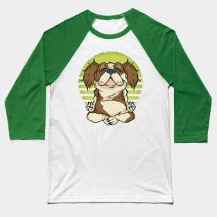 Meditating Dog Baseball T-Shirt